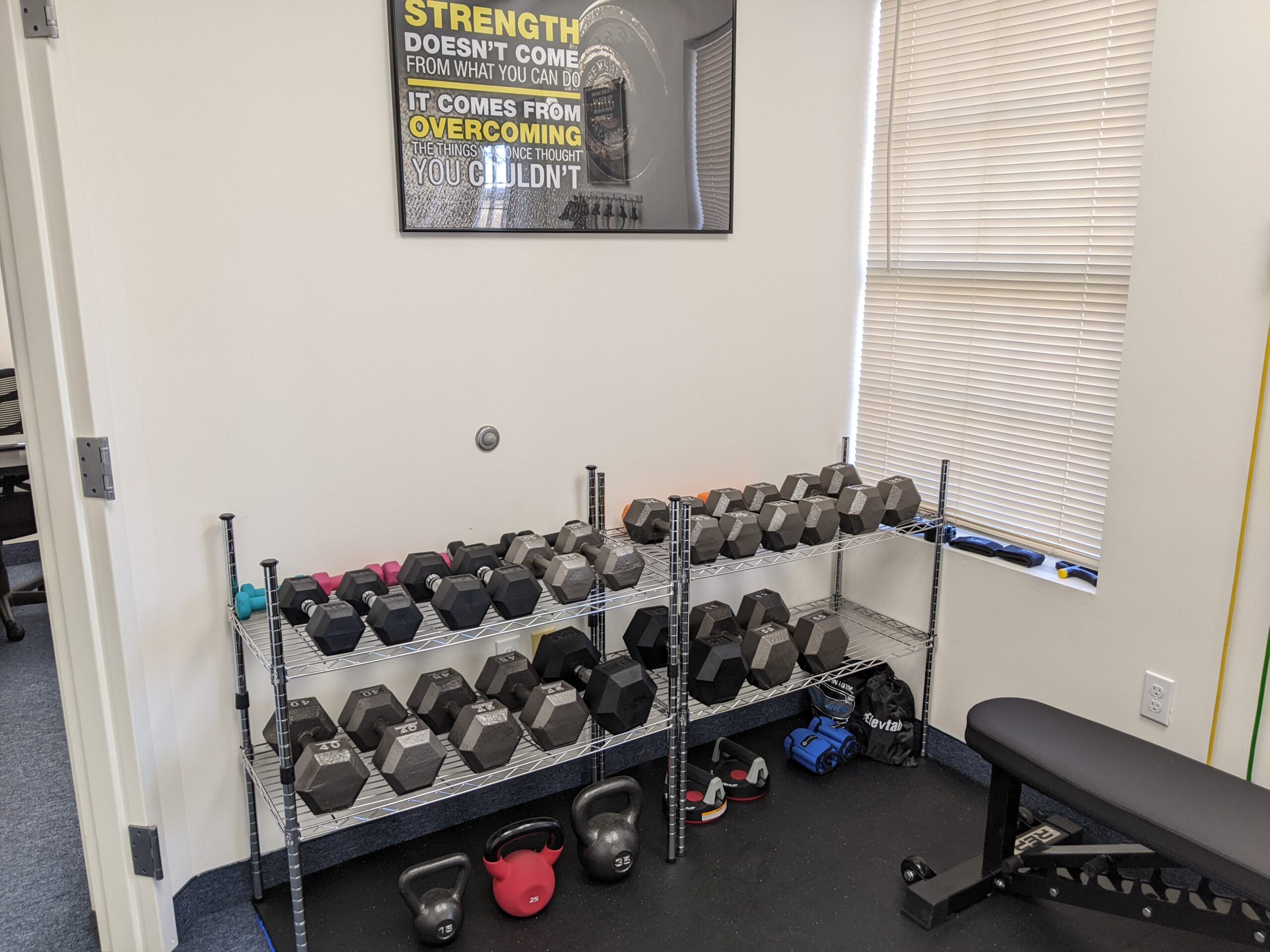 Dumbbell Rack_Dr Gene Ketselman_Convergent Movement and Performance_Physical Therapy in Branchburg NJ